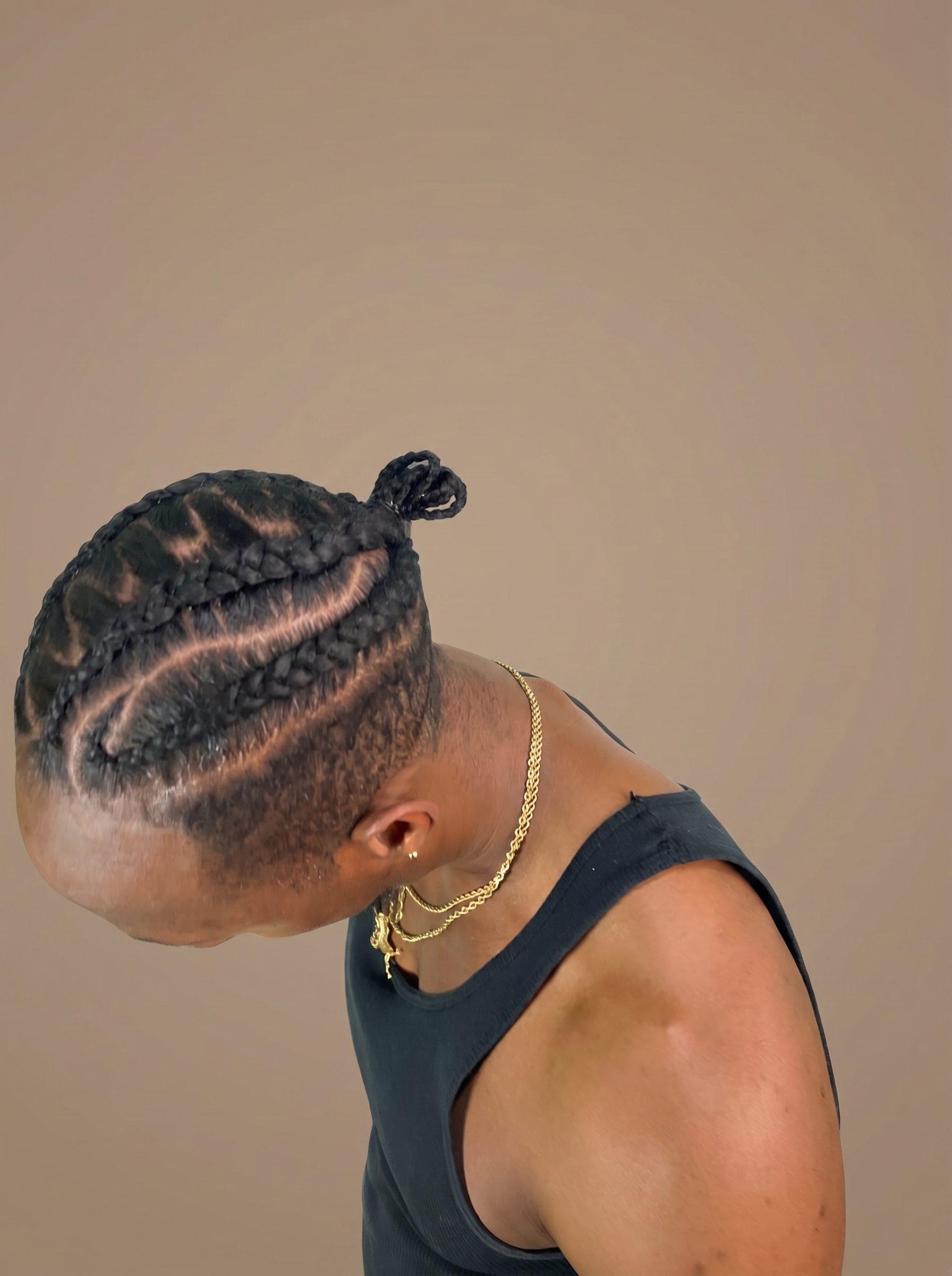 Men's Cornrows w/ Bun